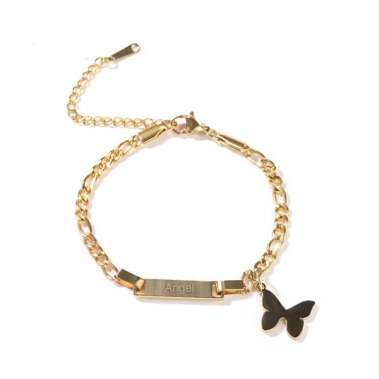Dainty Personalized Anklet Nameplate