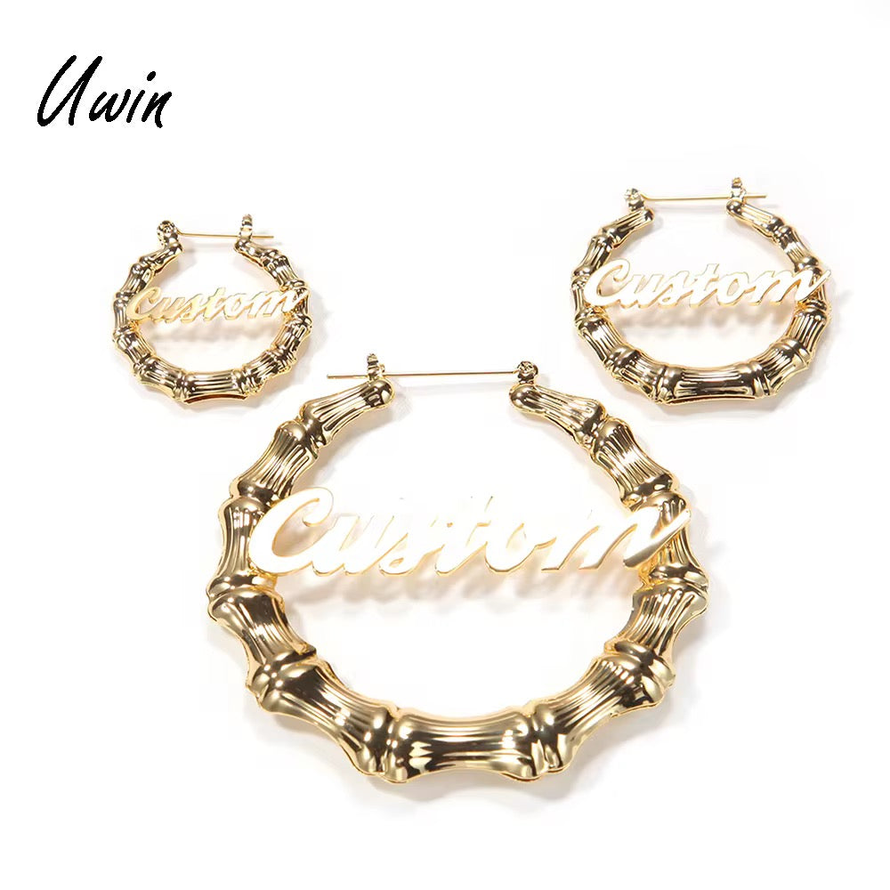 Personalized Bamboo Earrings