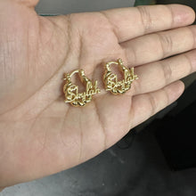 Load image into Gallery viewer, Baby Hoop Name Earrings

