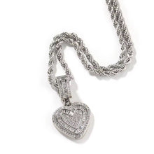 Load image into Gallery viewer, Blinged Out Dainty Heart Necklace
