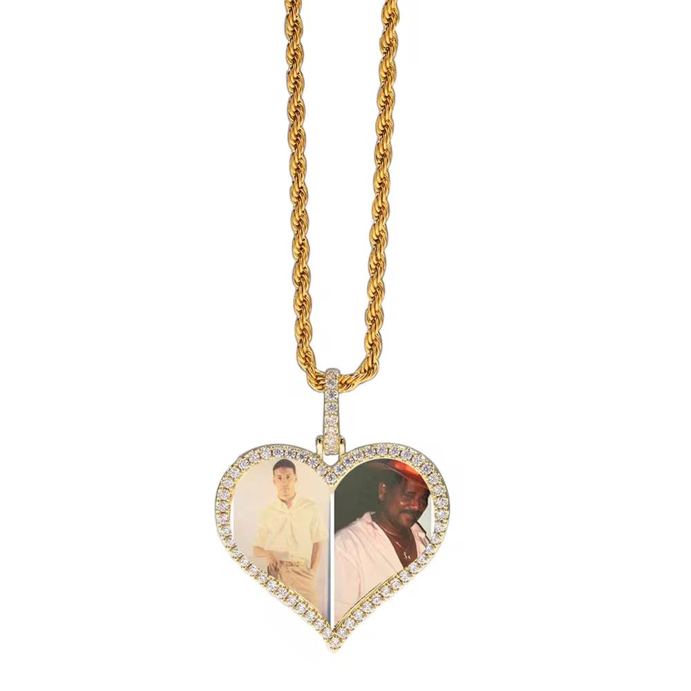 Heart Shaped Photo Pendant