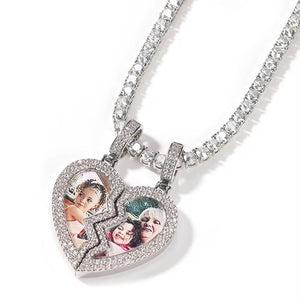 Broken Heart Custom Photo Pendant