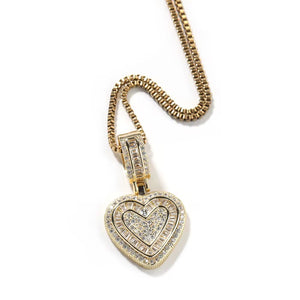 Blinged Out Dainty Heart Necklace
