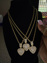 Load image into Gallery viewer, Blinged Out Dainty Heart Necklace
