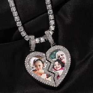 Broken Heart Custom Photo Pendant