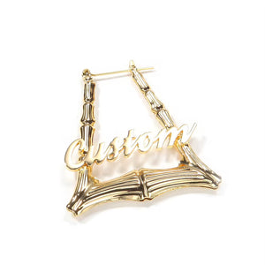 Personalized Bamboo Earrings