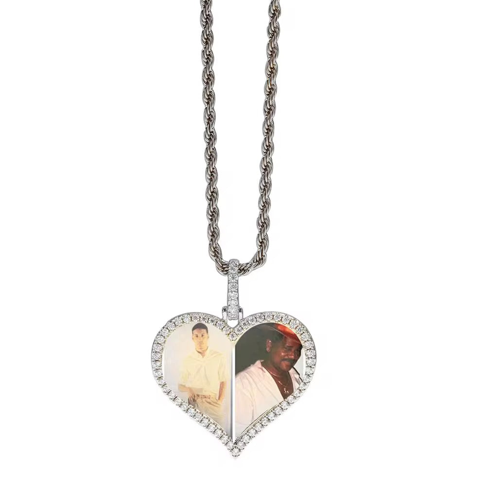 Heart Shaped Photo Pendant