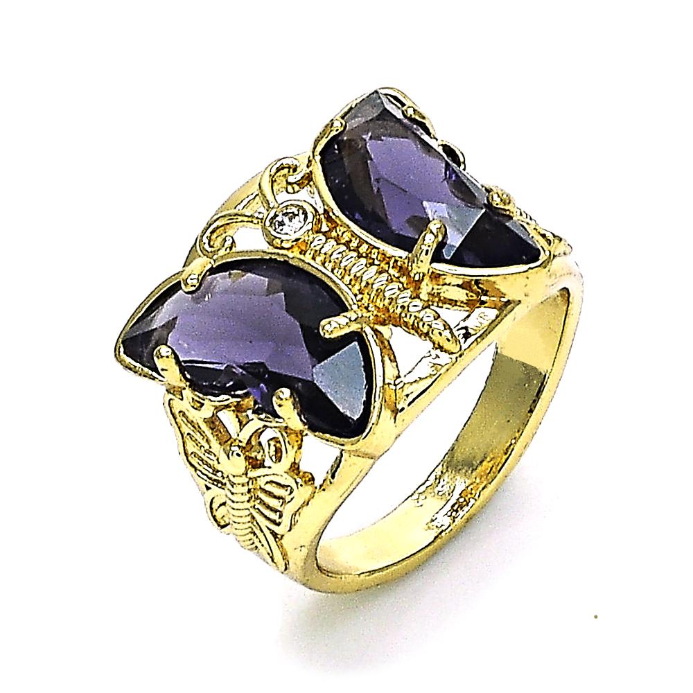 Radiant Gold-Layered Rings